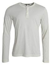 Dolce & Gabbana Off White Cotton Round Neck Pullover Sweater -   -  Dolce & Gabbana.